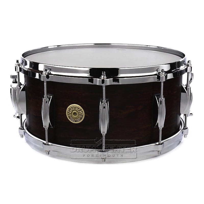 Gretsch USA Custom Snare Drum 14x6.5 10-Lug Satin Antique Maple image 1
