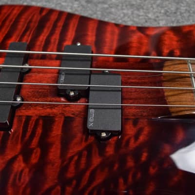 Spector USA NS-2, Black Cherry Gloss / Quilt Maple Top / Pau Ferro Board *NOT Pre-Owned image 15