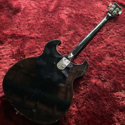 c.1968 Firstman Baron Bass MIJ Vintage Hollow Bass  “Black” image 11