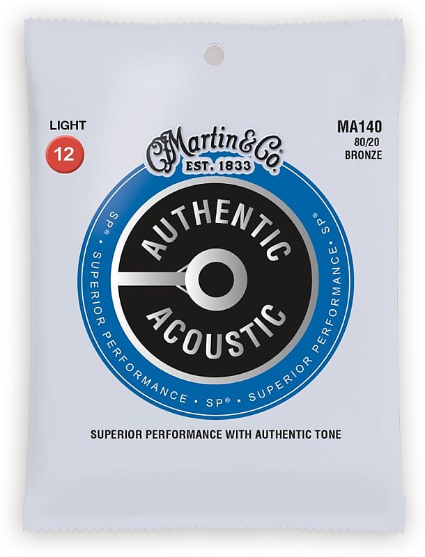 Martin MA140 Light Acoustic Guitar Strings image 1
