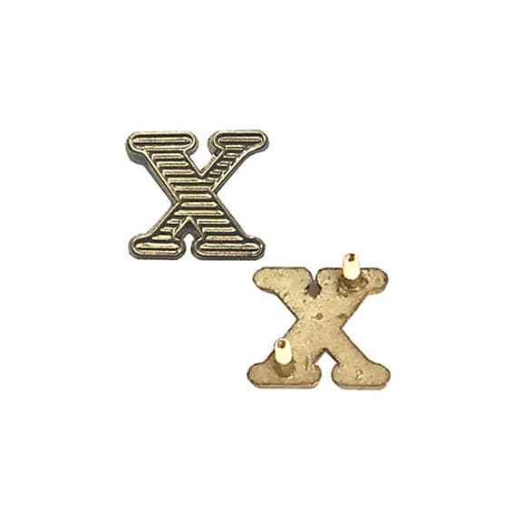 Small JMI Vox Style "X" Letter, Painted With Gold Leaf Paint image 1
