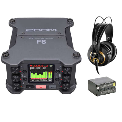 Zoom F6 6-Input / 14-Track Multi-Track Field Recorder + Boya BY