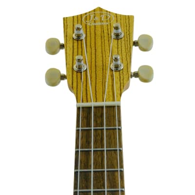 J&D Guitars Soprano Ukulele - Zebra Wood Top & Body by CNZ Audio image 7