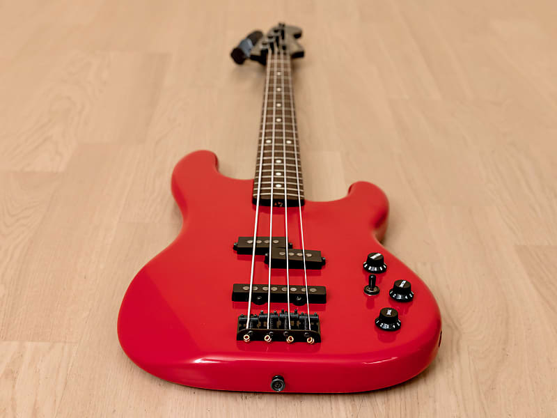 1986 Fender Boxer Series Jazz Bass Special PJ-555 Vintage PJ Bass Torino  Red, Japan MIJ Fujigen