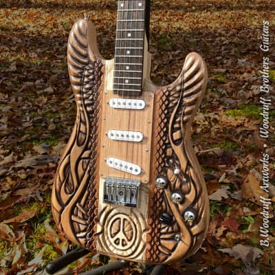 Peace Caster Carved Woodruff Custom - Seymour Duncan PU's image 1