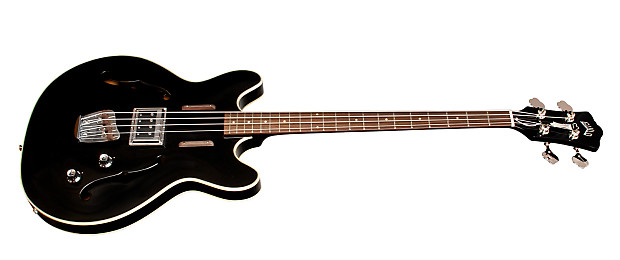 Guild Starfire Bass Black Single pickup Semi Hollow Body Bass Guitar Reverb