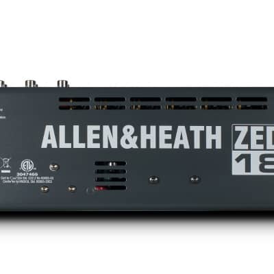 Allen & Heath AH-ZED18 10 Mono Mic/Line + Stereo, 4 Aux Sends, 3 band swept mid EQ, 2 x 2 USB I/O, 100mm Faders image 8
