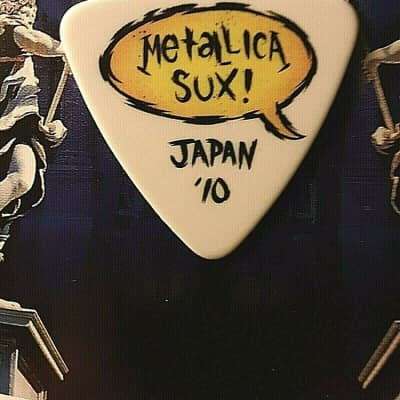 METALLICA Sux Japan '10 large guitar pick for sale