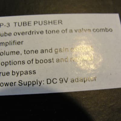 Tom's Line Engineering ATP-3 TUBE PUSHER VALVE OVERDRIVE Guitar effects Pedal image 4