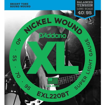 D'Addario EXL220BT Balanced Tension Bass Strings, .045 - .095