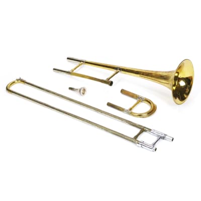 1960s Getzen Super Deluxe Tenor Trombone Brass Chrome Jazz Band Studio Stage Model Instrument Horn Made in USA Original Hard Shell Case (T178) image 24