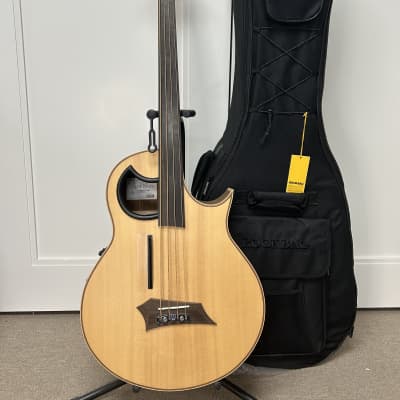 Warwick Alien 4 String Fretless Acoustic Electric Bass Guitar - Natural image 1