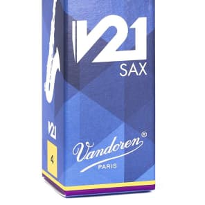 Vandoren SR824 V21 Series Tenor Saxophone Reeds - Strength 4 (Box of 5)