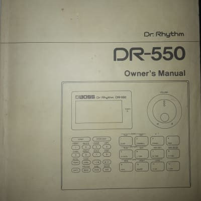 Owner's Manual for Boss Dr. Rhythm DR-550 1984