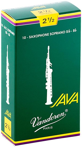 Vandoren SR3025 Java Soprano Saxophone Reeds - Strength 2.5 (Box of 10) image 1