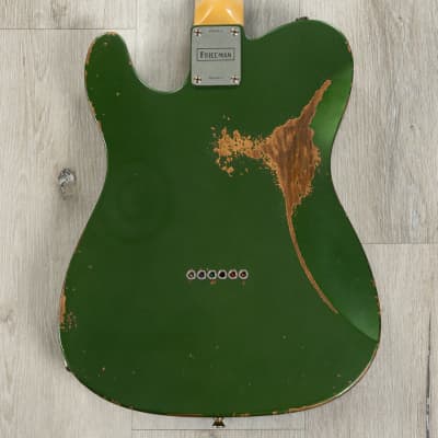 Friedman Vintage T Guitar, Rosewood Fretboard, Medium-Aged Cadillac Green image 4