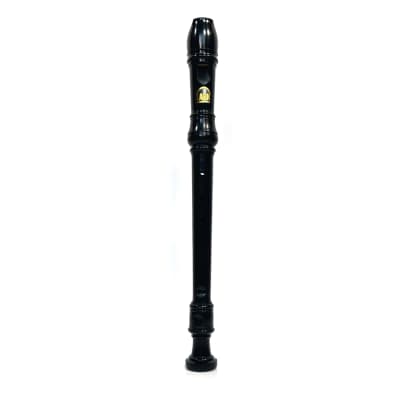 Lark Soprano School Recorder with Case - Black Gloss with Brown Case image 1