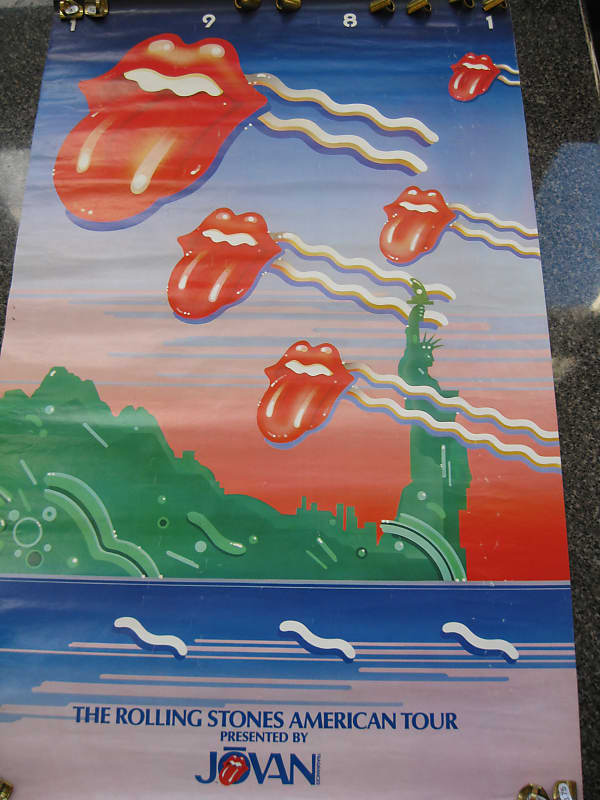 Vintage Rolling Stones Poster, 1981 American Tour, Tattoo You