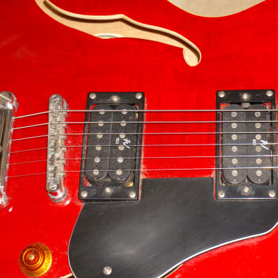 Oscar Schmidt by Washburn Delta King OE-30 OE30 ES-335 style Semi-Hollow Body Guitar Cherry image 3