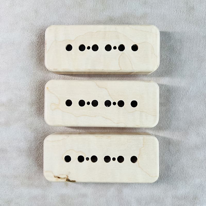 Guilford Flame Maple P-90 Pickup Covers Set of 3 - Fits Gibson & Lollar image 1
