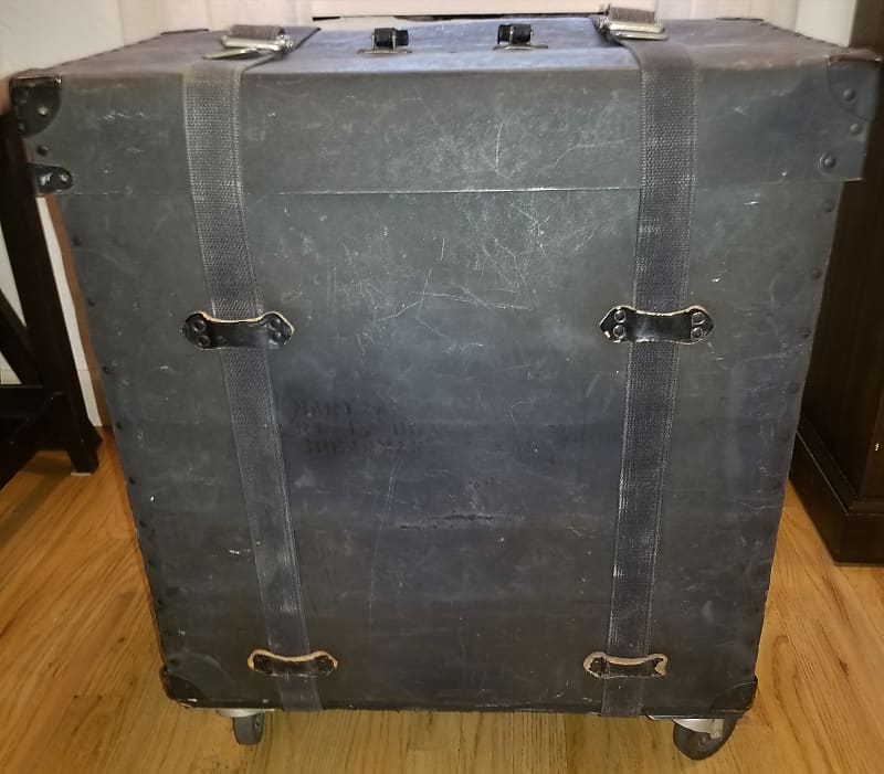 Vintage Fiber Drum Hardware Trap Case with Wheels | Reverb