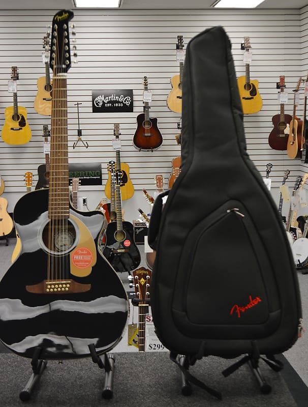 Fender Kingman 12 String Acoustic/Electric Black Polish image 1