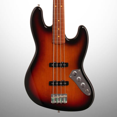 Fender Jaco Pastorius Fretless Jazz Electric Bass with Case, 3-Color Sunburst image 1