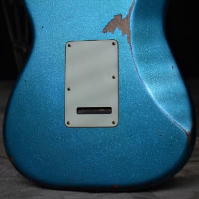 American Fender Stratocaster Performer Custom Relic Nitro Blue Sparkle image 22