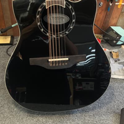 Ovation 2751AX-5 Standard Balladeer 12-String Deep Contour Acoustic-Electric Guitar - Black image 2