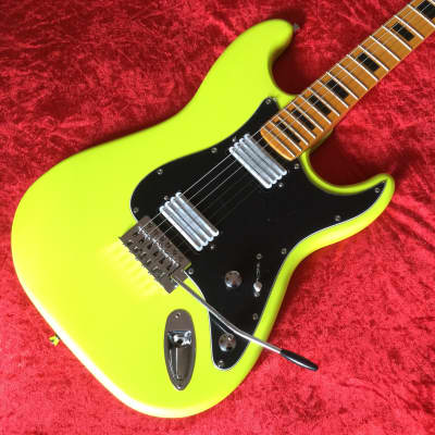 Martyn Scott Instruments Custom Built Partscaster Guitar in Matt Neon Yellow image 7