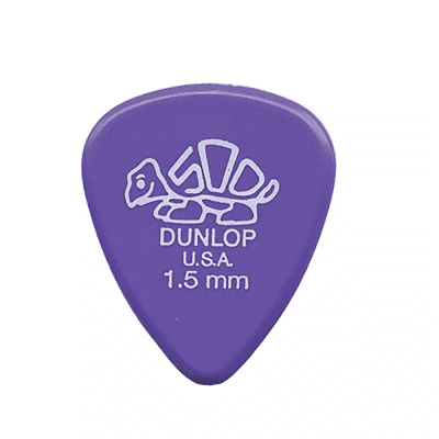 Dunlop 41P150 Delrin 500 Standard 1.50mm Guitar Picks (12-Pack)