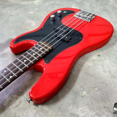 Hondo Deluxe MIJ Short Scale P-Bass Clone (Late 1970s, Hot Rod Red) imagen 7
