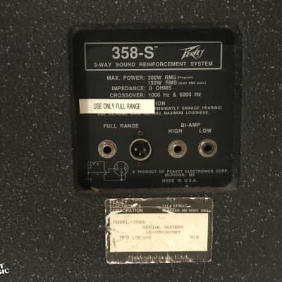 Peavey 358-S 3-Way Sound Reinforcement System 300W Speaker Cabinet image 8