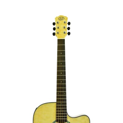 J&D Acoustic Electric Guitar, Quilted Maple Top, Back & Sides, Gloss Finish, by CNZ Audio image 5