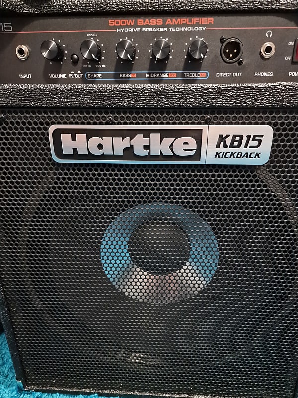 Hartke KB15 Kickback 500w 1x15" Bass Combo 2010s Black Reverb UK