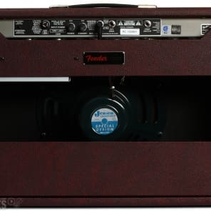 Fender '65 Deluxe Reverb 22-watt 1x12" Tube Combo Amp - Limited Edition Wine Red image 5