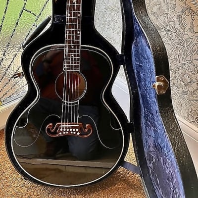 Gibson J-180 - "The Everly", 1996 - Ebony, Bozeman Custom Shop release of only 100, Passive Electro Acoustic, Excellent Condition, Gibson 'Custom Shop' Hard Case, Free Worldwide Shipiing ! image 2