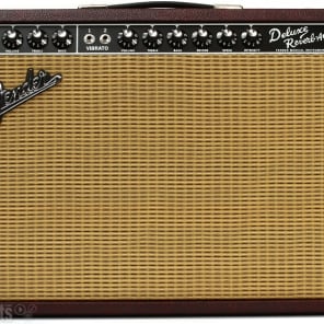 Fender '65 Deluxe Reverb 22-watt 1x12" Tube Combo Amp - Limited Edition Wine Red image 2