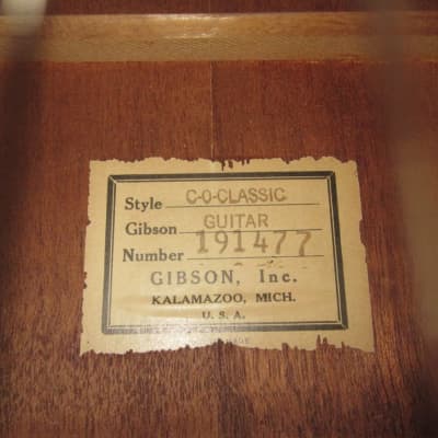 1964 Gibson C-0 Classical Nylon String Natural image 7