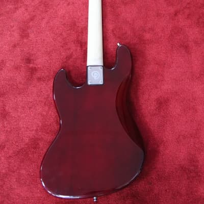 Giannini GB-1 TWR 4 String Bass Guitar Trans Wine Red Finish image 9