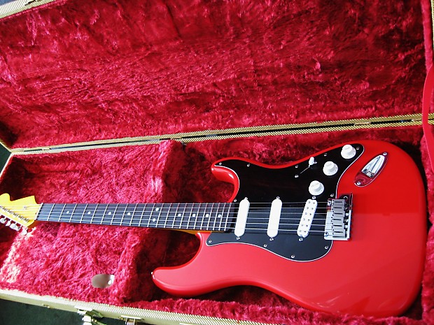 Warmoth Neck/Body Strat style recent Fiesta Red | Reverb Warmoth Neck/Body Strat style recent Fiesta Red | Reverb