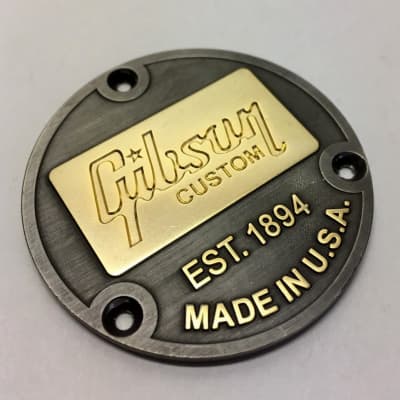 Gibson Les Paul Custom Shop '59 Bullion Toggle Switch Cover Back Plate Badge “EST 1894"~R7 R8 R9 R0 image 8