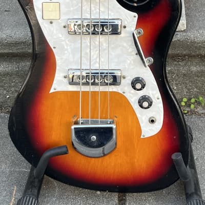 1960s MIJ Rexina Kawai Teisco Short Scale Electric Bass Guitar~Tri Tone Brown Sunburst~Lots of Mojo!~VIDEO! image 19