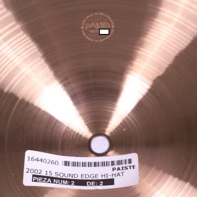 Paiste 2002 Sound Edge Hi Hat 15″  Nuevo, sin usar imagen 5