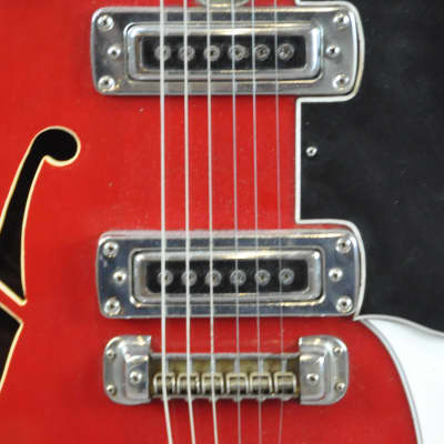 Teisco Silvertone 319-1461 Hollowbody Guitar 1960's-70's Red image 7