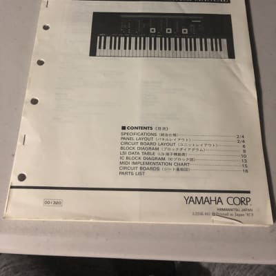 Yamaha  PSR-90 Portatone Service Manual  1987