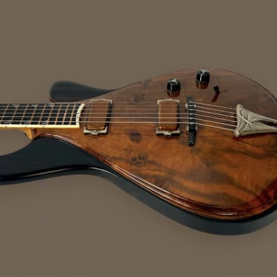 Jesselli Guitars Modernaire Circa 1989-1990 Natural Walnut & Ebony. Owned by Alan Rogan touring tech for Keith Richards. (Authorized Jesselli Dealer) image 7