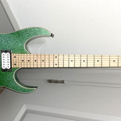 Ibanez RG Standard RG421 Electric Guitar Turquoise Sparkle Maple Neck "READ" image 2