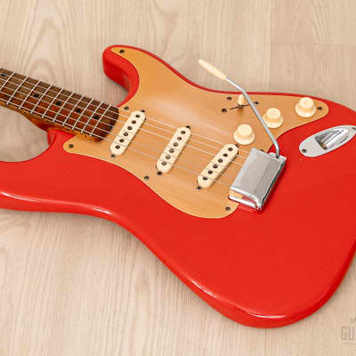 1959 Fender Stratocaster Vintage Guitar Pre-CBS, Matador Red Lacquer (Riggio) w/ Tweed Case image 9