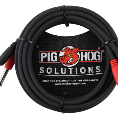Lifetime Warranty! Pig Hog Solutions - 10ft RCA-1/4" Dual Cable, PD-R1410